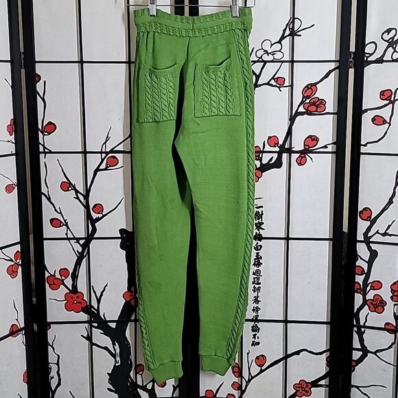 Paola Bernardi Green Knit Sweat/ Lounge Pants - Picture 4 of 10